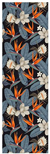 Dostear Klebefolie MöBel Wandtapete 3dtapete Self Adhesive Wallpaper Folie Selbstklebende GroßE Vinyl GläNzend Tapeten FüR KüChentapete Abwaschbar blaue Blätter 45cm X 300cm