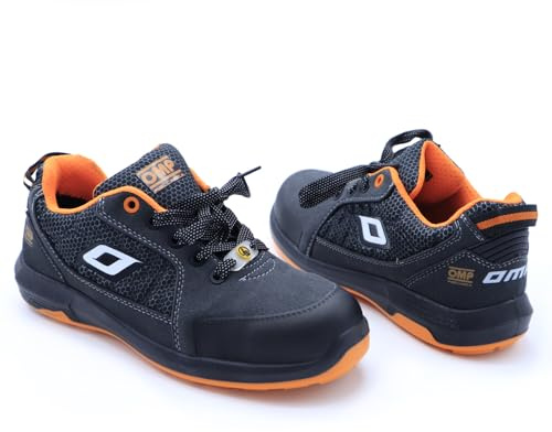 OMP Meccanica Scarpe di Sicurezza S1P PRO Sport Numero 48 Grigio/Arancio - Scarpe da Lavoro Antinfortunistiche ISO 20345