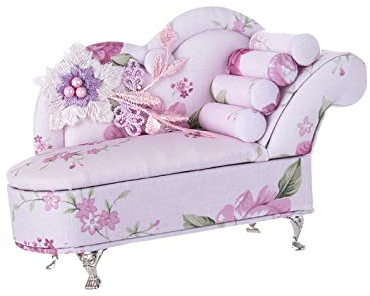 MagiDeal Schmuck Couch Case 1/12 Sofa Möbel Schlafsofa Schmuckschatulle für Ohrringe Haarnadeln, Stil C