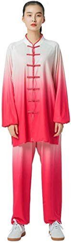 Vier-Jahreszeiten-Tai-Chi-Uniform-Set, Kampfsport-Anzug, Damen-Tai-Chi-Uniform, chinesische traditionelle Kampfkunst-Anzüge, Farbverlauf, langärmelige Morgenübungen, Kung-Fu-Kleidung, Zen-Meditation,