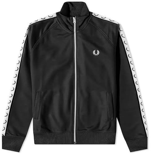 Fred Perry Taped Track Jacket (M, Black)