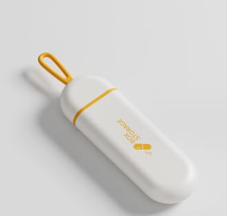 Portapillole da viaggio, portapillole portatile a 3 scomparti, portapillole portatile con cinghia di trasporto in silicone, piccolo portapillole per viaggi in ufficio