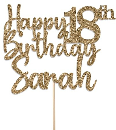 KreateSquare Personalised Cake Topper, Custom Name Party Cake Decoration