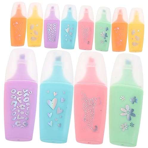 FOYTOKI 24 Stück Cartoon Textmarker Mini Markierstifte Für Schüler Notizmarker Mit Abziehbarem Design Langlebige Wasserbasierte Farbe Für Hinweis Kennzeichnung Diy Sammelalbum