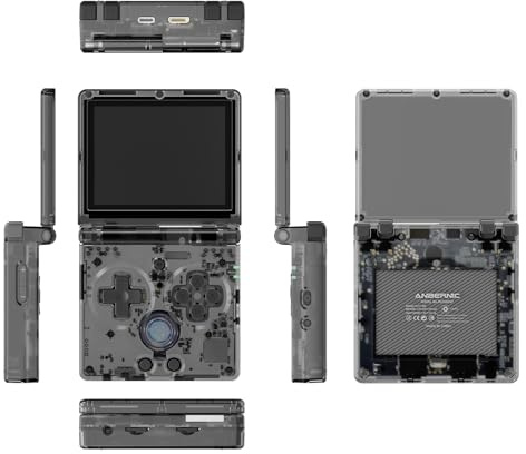 RG35XXSP Console de jeu portable rétro à clapet avec écran IPS de 3,5 Batterie 3300 mAh Prend en charge 5G WiFi Bluetooth HDMI et sortie TV Noir