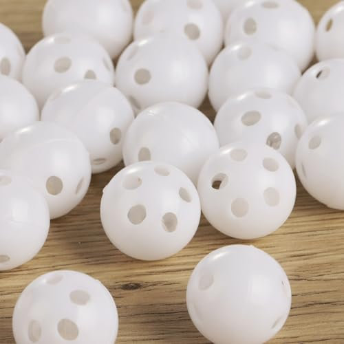 50 Stk 24MM Rasselkugeln zum Einnähen Rasselbälle Rasseldosen in Kuscheltiere Quietscher Rasseln Füllmaterial Spielzeug Squeakers Noisemaker Weiß