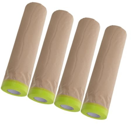 Gogogmee Abdeckpapierband 4 Rollen 11 81 X 50 Fuß Halbpapier Für -sprühmalerei