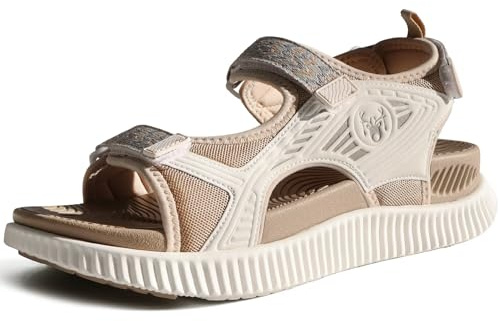 KuaiLu Sandals Women Orthotic Arch Support Recovery Sliders Beige 4