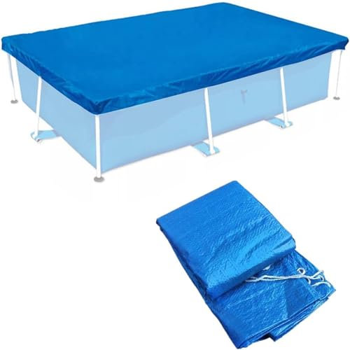 Generisch Poolabdeckung Rechteckig, Regenfeste und Staubdichte Poolabdeckung für Den Außenbereich, UV-Geschützte Planschbecken Abdeckung, für Familien-Rahmenpools und Aufstellpools(265 * 175cm)