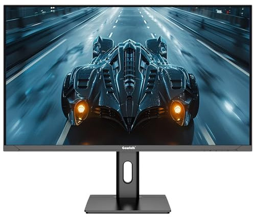 Gawfolk 27 inch IPS PC Screen, 4K Gaming Monitors 144Hz, 1ms, FreeSync, 128%sRGB, 178°Wide Viewing Angle, DisplayPort, HDMI 2.1, Height-adjustable and swivel,Compatible with Wall-Mounted 75*75MM-Black