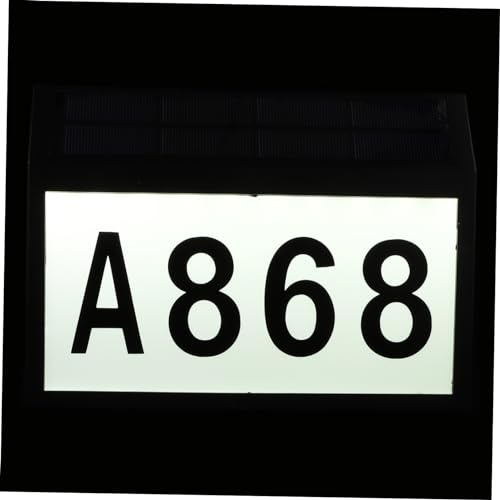 jojofuny 1pièce Lampe Solaire Pour Numéro De Maison Plaque De Porte Lumineuse Led Éclairage Solaire Extérieur Avec Contrôle De Lumière Installation Facile Et Étanche
