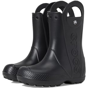 Crocs Unisexe Enfant Handle It Rain Boot K Bottes, Black, 32/33 EU