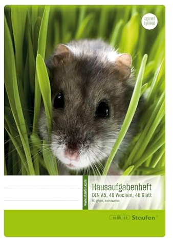Style Hausaufgabenheft - 5 Hefte à 48 Wochen (48 Blatt), DIN A5, 80 g/m² | Style Schulsortiment: Hochwertiges Papier, ausgezeichnet mit dem EU Ecolabel, praktische Details, abgerundete Ecken