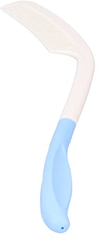 Bonbela Peine de Mango Largo para el Cabello Ergonómico de Edad Avanzada para Personas Mayores y Discapacitados con Mango Curvo ABS Dientes y Cerdas Suaves