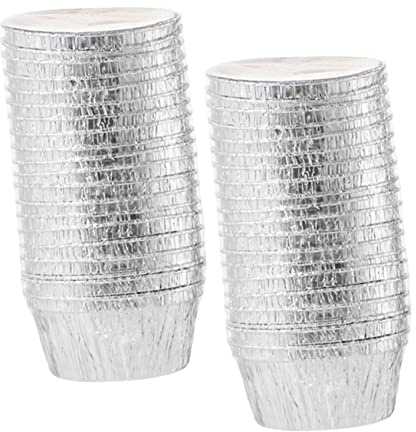 SOLUSTRE 40pezzi Stampi Dolci in Alluminio Usa e Getta Pz Pirottini Per Cupcake Torta e Dessert Con Eccellente Conducibilità Termica Leggeri e Compatti Per Torte Crostate Cheesecakes e past