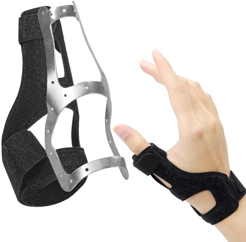 TREABEAR Protège Pouce, Protege Doigt, Attelle Pouce Gauche Droite, Porte-Main Réglable, Protege Pouce Main, Protège-Poignet Respirant Manchon de Soutien Pour Le Pouce (Noir