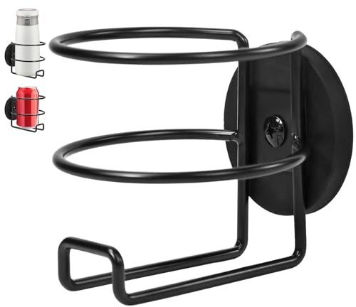 Elyyapt Magnetic Drink Holder Magnetic Cup Holder Caddy Magnet Water Bottle Car Cup Holders Universal Cups Can Storage Organizer for Refrigerator Car Tractor Bus Boat Track, Black