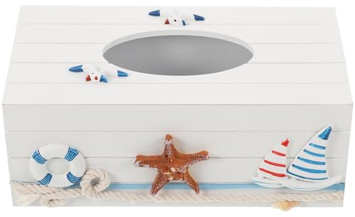 Toyvian Sommer Aufbewahrungsboxen für Taschentücher im Mediterranen Stil Stilvoller Taschentuchboxhalter für Schlafzimmer und Büro zur Praktischen Aufbewahrung und Dekoration