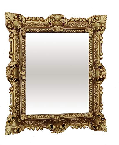 Lnxp WANDSPIEGEL Spiegel RECHTECKIG Gold REPRO 45x38 ANTIK BAROCK Rokoko REPLIKATE NOSTALGISCH Renaissance BAROCKSTIL 48SP