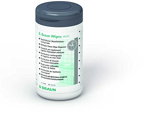 B.Braun WIPES Tuchspender Spender klein mit grauem Deckel ohne Vliesrolle