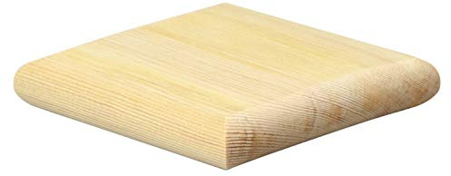 Pine Flat Newel Cap for 70mm Square Newel Posts | Recessed Underside | Unfinished Pine Staircase Post Cap