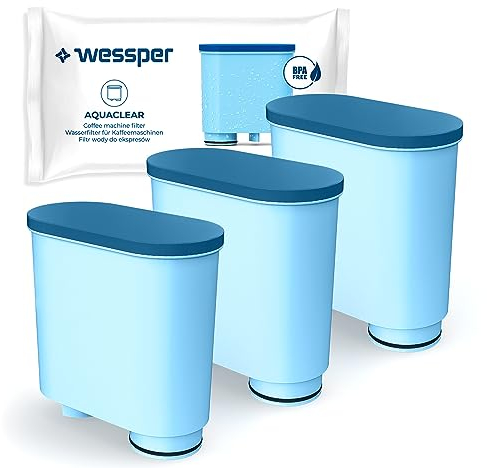 Wessper Wasserfilter kompatibel mit Philips AquaClean CA6903/10, CA6903/22, Saeco und Philips Kaffeevollautomaten – Reduziert Kalk & Chlor, verbessert Kaffeegeschmack, 3er Pack Filterpatronen