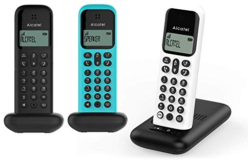 ALCATEL D285 répondeur Trio Blanc, Mains Libres, répondeur 15 Minutes ET Bleu