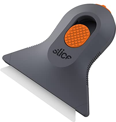 Slice 10594 Mini Scraper, Ceramic, Lasts 11x Longer Than Steel, Finger Friendly, Never Rusts, No Strain on Thumb, Blade Locks in Position, Compact Size, Left or Right Hand