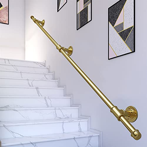 Barra de agarre recta para exteriores, pasamanos de hierro forjado Escaleras Barandillas Tubo de metal Tubo de metal Acero galvanizado Montaje en pared Interior Exterior, 60cm 1m 1.2m 1.5m 1,8m 2m 3m