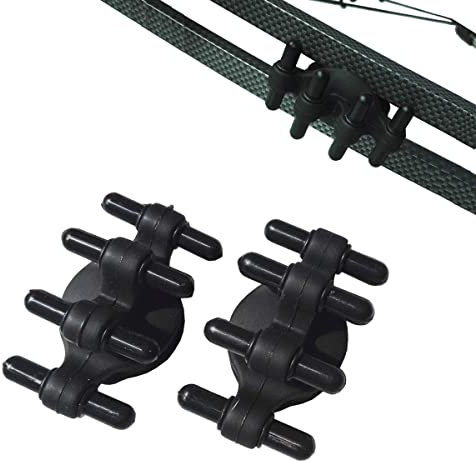 SHARROW 1 Paar Bogenschießen Compoundbögen Geteilte Wurfarme Stabilisator Gummidämpfer Schalldämpfer Stoßdämpfer Outdoor-Jagdzubehör (Schwarz)