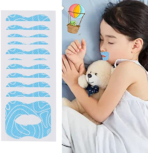 Lot de 30 pansements anti-ronflement, bandes de sommeil pour enfants, aide au sommeil de nuit pour la respiration nasale, ce qui réduit la respiration buccale, tissu non tissé