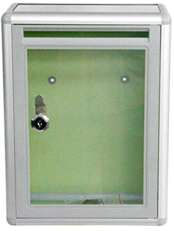 YARNOW - Boîte aux Lettres Murale Transparente et verrouillable en Alliage d'aluminium, 21,5 x 11,5 x 28,5 cm