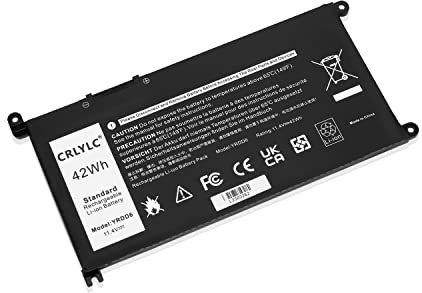 CRLYLC 42Wh YRDD6 Batteria da per Dell Latitude 3310 serie 2 in 1 per Inspiron 3480 3490 3493 3590 5480 7586 Series Vostro 3491 5481 Series Ultrabook Notebook 1VX1H 01VX1H VM732 Battery