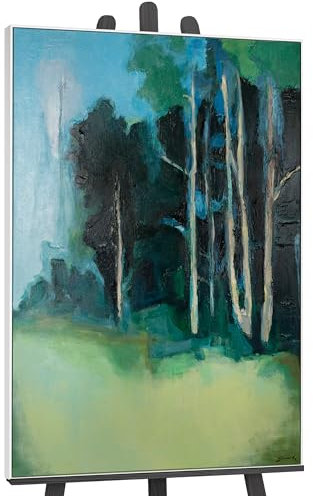 YS-Art Luxus Acryl Gemälde auf Leinwand Komposition des Waldes handgemalt Wandbild modernes Wohndekor Natur Motiv Bild echtes Kunstwerk 120x80 cm