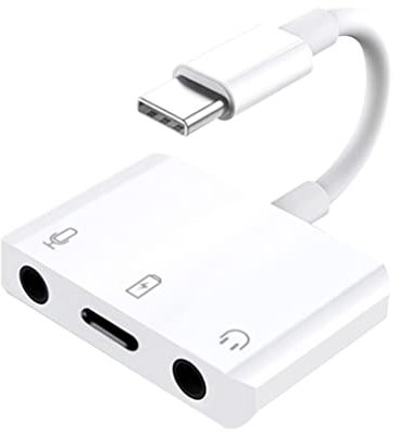 BAYORE Carte son externe 3 en 1 Type-C vers 3,5 mm Adaptateur d'interface d'écouteur Type C Carte son stéréo externe Carte son pour PC Gaming Téléphone