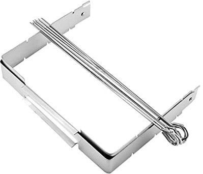 BESPORTBLE Edelstahl Grillrost Hitzebeständig Klappbar für Strandgrill Picknick Camping Grillgitter Grillbesteck