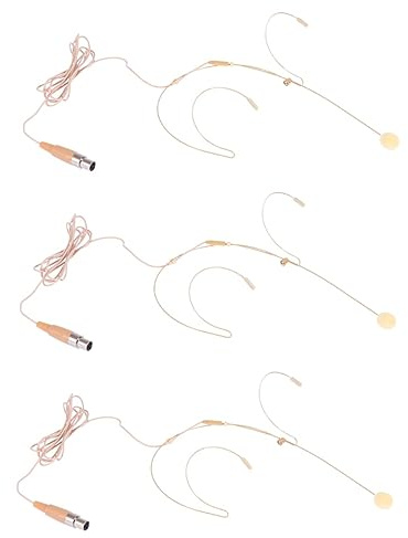 Hoement 3stücke Headset Mikrofon Mit Kondensator Bequemes Tragbares Design Für Gesang Lehre Und Vorträge Pin Leicht Und Flexibel Für