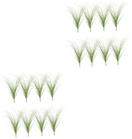 TOPBATHY 16pcs Artificial Grass Rug Fake Plant Artificial Plants for Home Decor Faux Grass