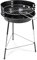 BBQ Holzkohle-Grill kleiner Rundgrill Mobiler Holzkohlegrill für 2 bis 3 Personen Grillfläche ca. Ø 32 cm Kohlegrill Sicherer Stand dank 3 stabiler Beine Schwarz/Rot