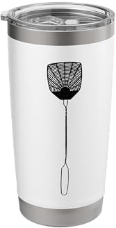 Funny Style Black Fly Swatter Stainless Steel Insulated Tumbler