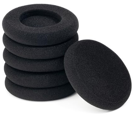 6pcs 2in Ear Cushions Foam Earpad Cushion Cover Headphone Pads Foam Pad Replacement for Plantronics Supra Plus Encore and Most Standard Size Office Telephone Headsets (6)