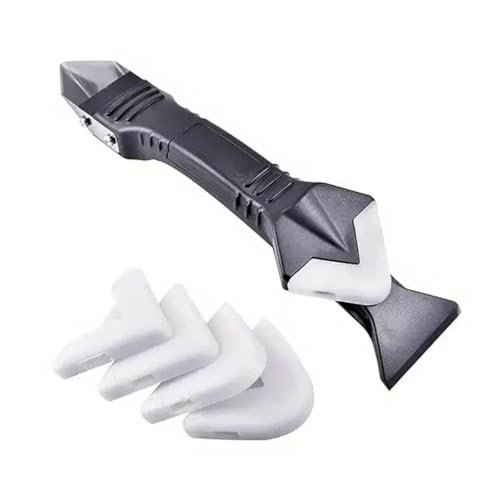 Domine House Kit raschietto in silicone 3 in 1, sigillante professionale per bagno, cucina, pavimento, stucco, finestre, docce, piastrelle