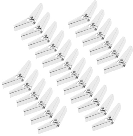 FUNOMOCYA Juego de 24 Pernos de Palanca de Acero al Carbono Color Plata Diseño de Tornillo de Expansión para Colgar Cuadros sin Taladrar Instalación Rápida