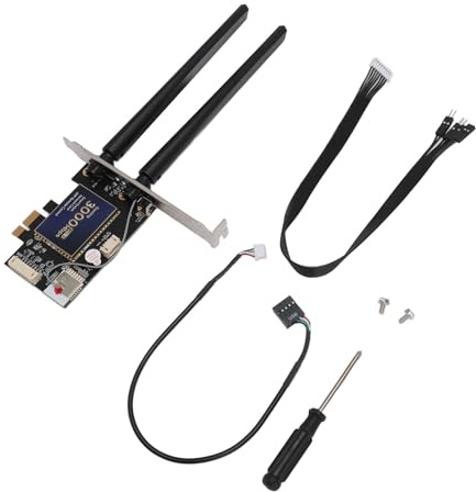 Jectse AX3000 WiFi 6 PCIE Carte 2,4 GHz 5.8 GHz 5.2 Prise en Charge de L'antenne de Jeu de Réseau sans Fil PCIE sans Fil de Télécommande OFDMA MUMO COMMOS