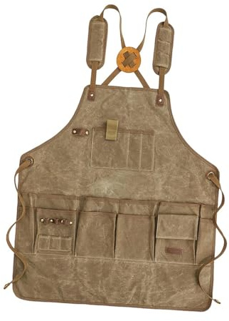 FytStycale Canvas Work Apron Heavy Duty for Carpenters for Men Women with Tools Pockets