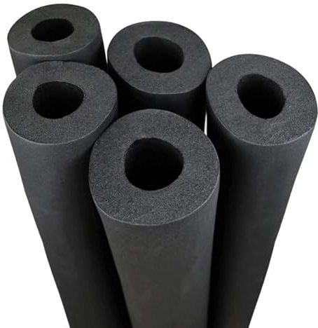 Tuyau Isolation Mousse Tube Isolation Phonique Tuyau, 1.8m Manchon de Protection pour Fitness Outils Poignée Support, Tube D'isolation de Tuyau pour Plomberie(60mm x 20mm x 1.9m)