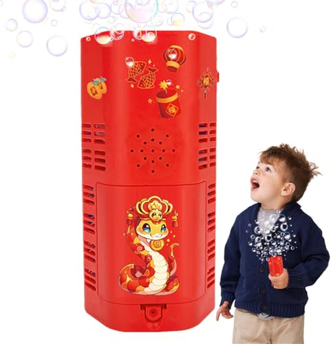 Automatic Bubble Firework Machine, 10-Hole Firework Blower Toy Bubble Machine, Automatic with Lights for Christmas, Wedding Events