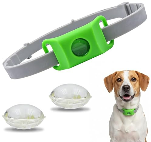 ZVD Collare Antiparassitario per Cani, Ciondolo Repellente per Pulci e Zecche per Cani, collare antipulci cane, Ingredienti 100% Naturali, Protegge da Pulci e Zecche (1 Collare (Confezione da 2))