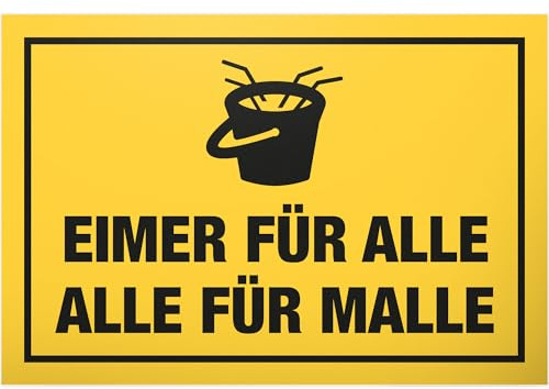 DankeDir! Malle Schild Spruch - Eimersaufen lustiges Geschenk für ihn Geschenkidee Geburtstagsgeschenk Männer Jungs Party Deko Zubehör Scherzartikel JGA - Accessoire Fotobox