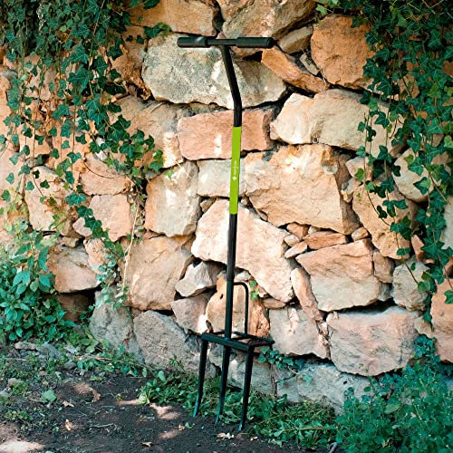 Agroforja Horca de Jardín 3 Púas con Dientes de Acero Antidesgaste
